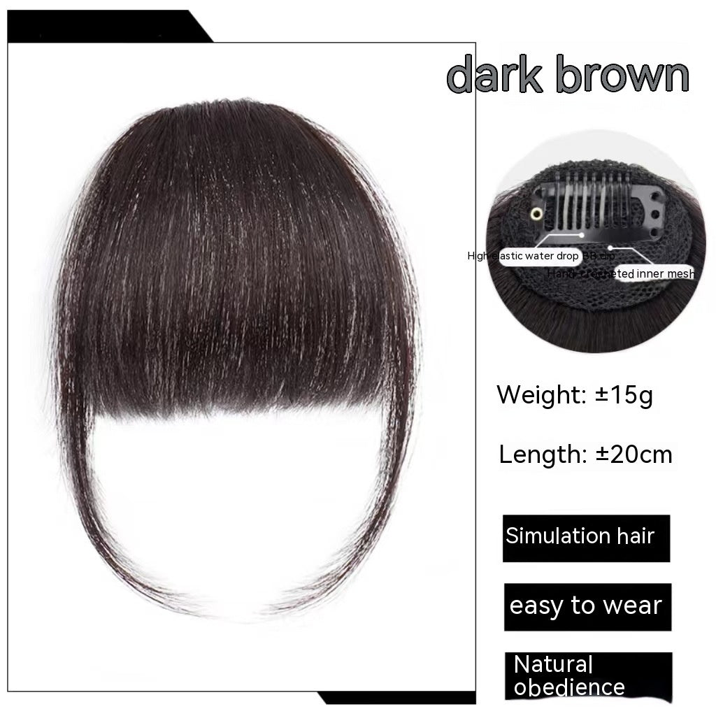 Forehead Straight Bangs Wig Set