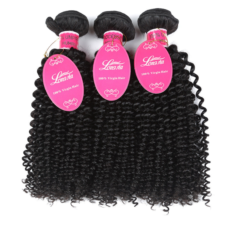 Curly Brazilian Human Hair Bundles Weave