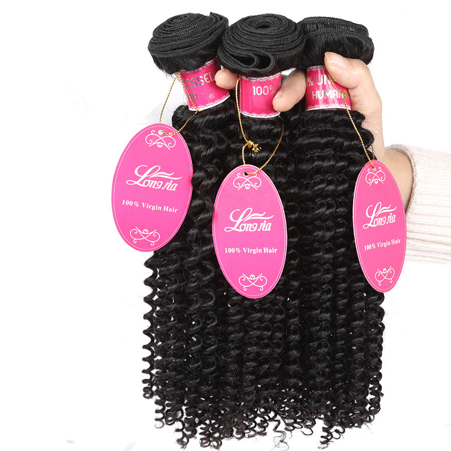 Curly Brazilian Human Hair Bundles Weave