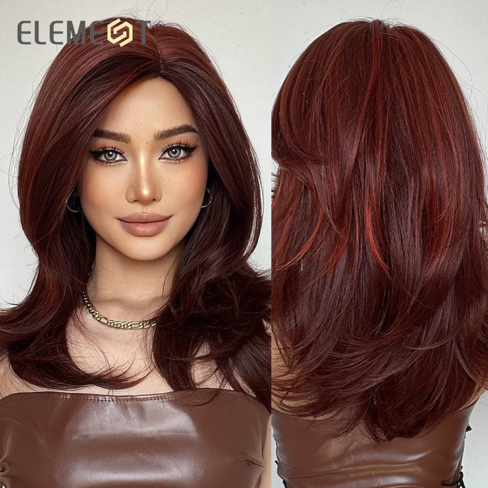 Blonde Mixed Brown Bob with Bangs