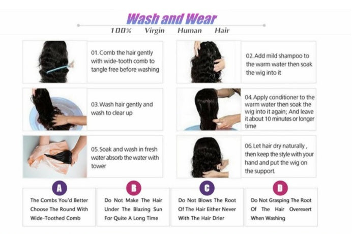 Human  Lace Frontal Wigs 13x4 Headgear