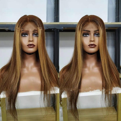 Brazilian Real Hair  4X4 Straight Lace Front Wig