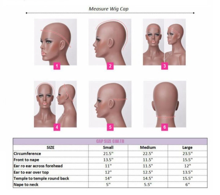 Human  Lace Frontal Wigs 13x4 Headgear