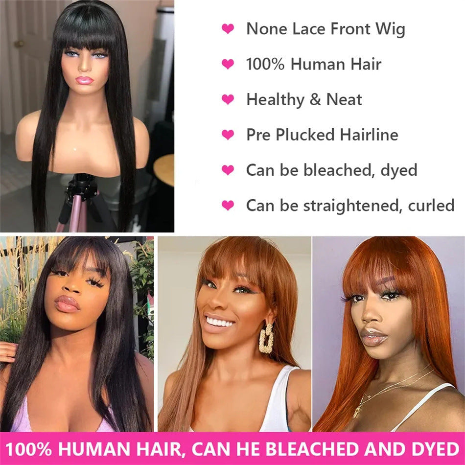 Bangs  Human  Full Mechanism Headgear Fringe Wig