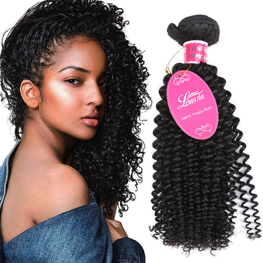 Curly Brazilian Human Hair Bundles Weave
