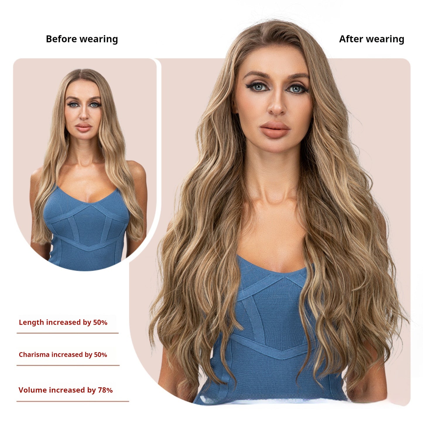 High-temperature Wig Four-piece Set