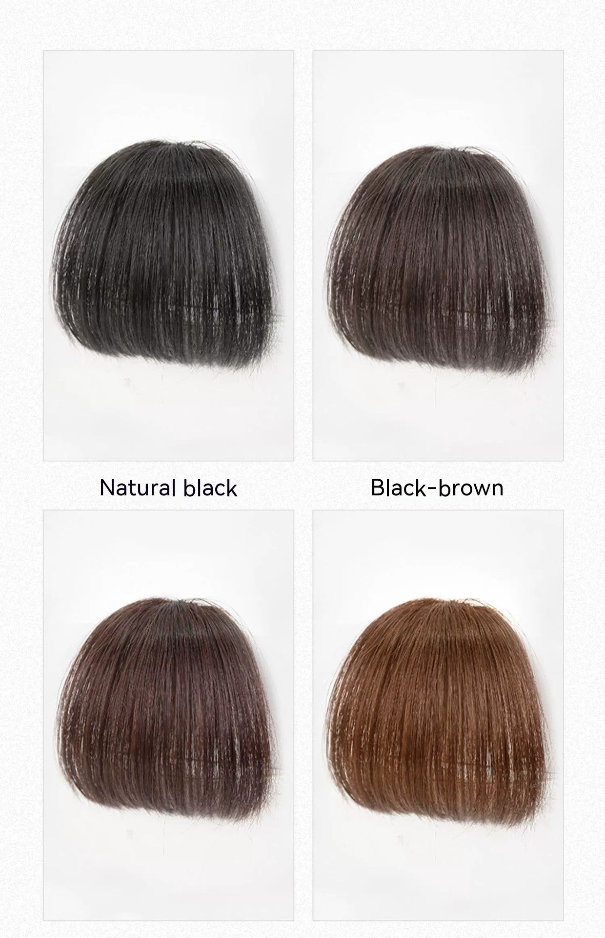 Forehead  Straight Bangs Wig Set