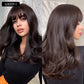 Blonde Mixed Brown Bob with Bangs