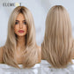 Blonde Mixed Brown Bob with Bangs