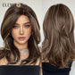 Blonde Mixed Brown Bob with Bangs
