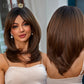 Blonde Mixed Brown Bob with Bangs